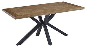 Hazen Wooden Dining Table In Medium Oak Veneer