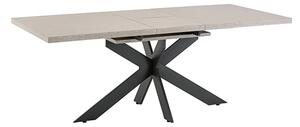 Palmer Extending Wooden Dining Table In Sand Ceramic Effect