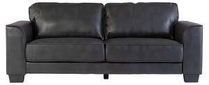 Salford Fabric 3 Seater Sofa In Distressed Black