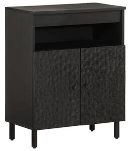 Lewes Mango Wood Storage Cabinet With 2 Doors In Black