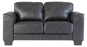 Salford Fabric 2 Seater Sofa In Distressed Black