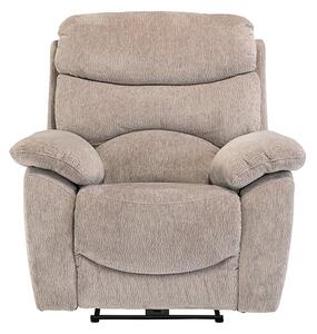 Toccoa Fabric Electric Recliner Armchair In Mink