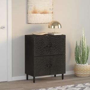 Rother Mango Wood Storage Cabinet With 4 Doors In Black