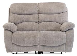 Toccoa Fabric Electric Recliner 2 Seater Sofa In Light Grey