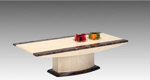 Retro Marble Coffee Table With Wooden Base