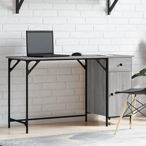 Crewe Wooden Laptop Desk With 1 Door In Grey Sonoma