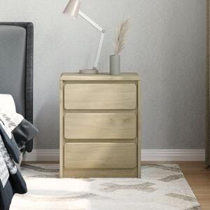 Newport Wooden Bedside Cabinet With 3 Drawers In Oak