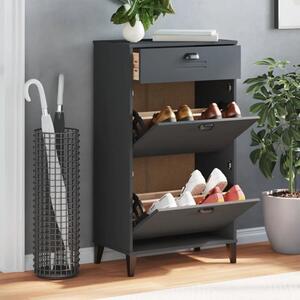 Widnes Wooden Shoe Storage Cabinet In Anthracite Grey