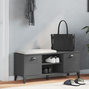 Widnes Wooden Shoe Storage Bench In Anthracite Grey