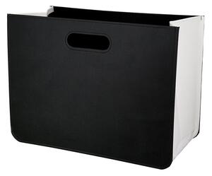 Brooklyn Synthetic Leather Magazine Rack In Black And White