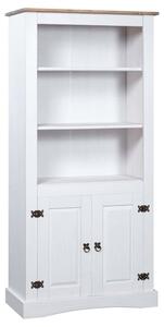 Croydon Wooden Display Cabinet With 2 Doors In White And Brown