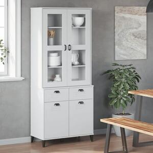 Widnes Wooden Display Cabinet With 4 Doors In White