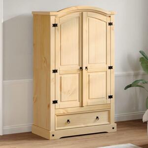 Croydon Wooden Wardrobe With 2 Doors 1 Drawer In Brown