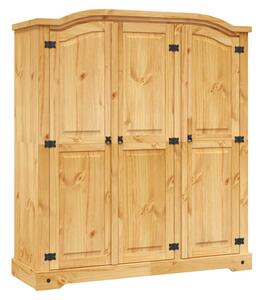 Croydon Wooden Wardrobe With 3 Doors In Brown