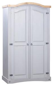 Croydon Wooden Wardrobe With 2 Doors In Grey And Brown