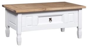 Croydon Wooden Coffee Table With 1 Drawer In White And Brown