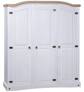 Croydon Wooden Wardrobe With 3 Doors In White And Brown