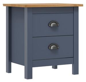 Kendal Wooden Bedside Cabinet With 2 Drawers In Grey And Brown