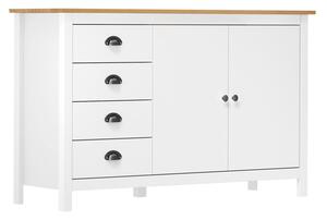 Kendal Wooden Sideboard With 4 Drawers In White And Brown