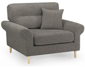 Folsom Fabric 1 Seater Sofa In Mocha