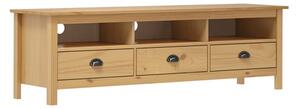 Kendal Wooden TV Stand With 3 Drawers In Brown