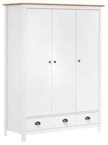 Kendal Wooden Wardrobe With 3 Doors In White And Brown