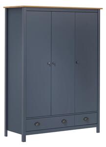 Kendal Wooden Wardrobe With 3 Doors In Grey And Brown