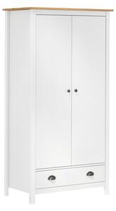 Kendal Wooden Wardrobe With 2 Doors In White And Brown