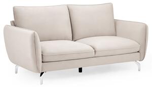 Lazard Plush Velvet 2 Seater Sofa In Beige