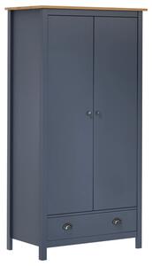 Kendal Wooden Wardrobe With 2 Doors In Grey And Brown