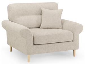 Folsom Fabric 1 Seater Sofa In Beige