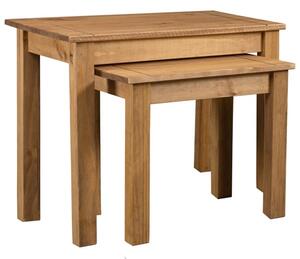 Bury Wooden Nest Of 2 Tables In Brown