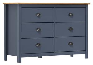 Kendal Wooden Chest Of 6 Drawers In Grey And Brown