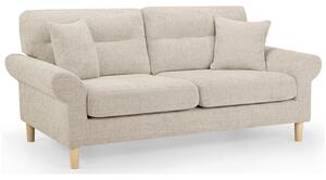 Folsom Fabric 3 Seater Sofa In Beige