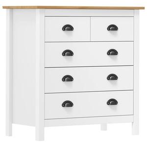 Kendal Wooden Chest Of 5 Drawers In White And Brown