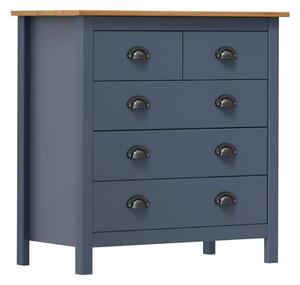 Kendal Wooden Chest Of 5 Drawers In Grey And Brown