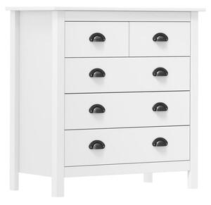 Kendal Wooden Chest Of 5 Drawers In White