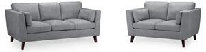 Airdrie Fabric 3+2 Seater Sofa Set In Grey