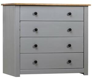 Bury Wooden Chest Of 4 Drawers In Grey And Brown