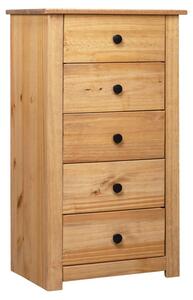 Bury Wooden Chest Of 5 Drawers Tall In Brown