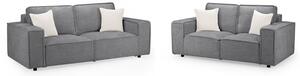 Maria Fabric 3+2 Seater Sofa Set In Slate