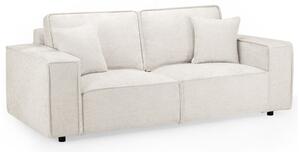 Maria Fabric 3 Seater Sofa In Cream