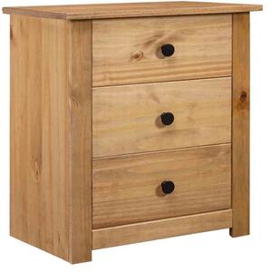 Bury Wooden Bedside Cabinet With 3 Drawers In Brown