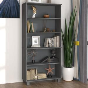 Hull Wooden Bookcase With 5 Shelves In Dark Grey