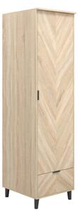 Stockholm Wooden Wardrobe With 1 Door 1 Drawer In Sonoma Oak