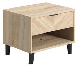 Stockholm Wooden Bedside Cabinet With 1 Drawer In Sonoma Oak