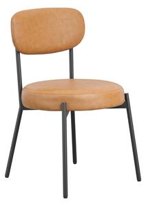 Smith PU Leather Dining Chair In Caramel