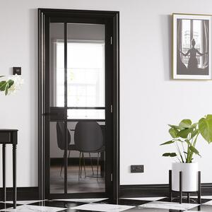 Greenwich 1981mm X 838mm Clear Glazed Internal Door In Black