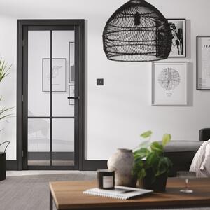 Liberty 1981mm X 686mm Clear Glazed Internal Door In Black