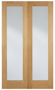 Hemlock 1981mm X 914mm Clear Internal Door Pair In Oak